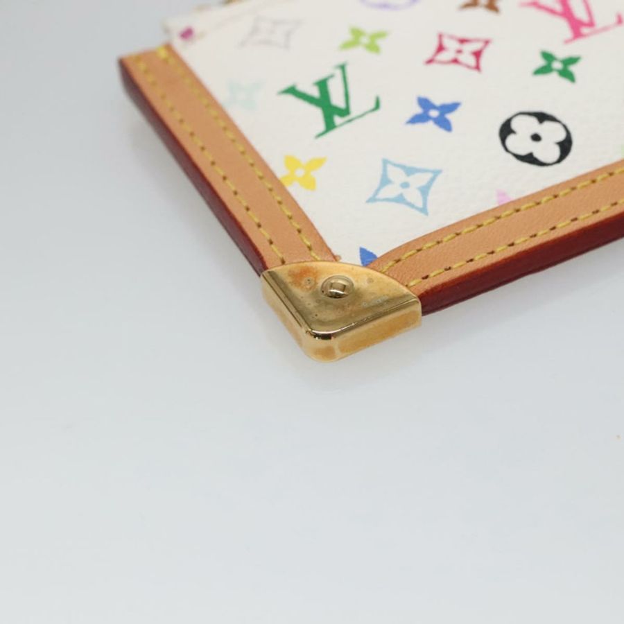 【日本直送】路易威登 (LOUIS VUITTON) 多色 Pochette Cles 零錢包 白色 M92655 LV 正品 139622V-13