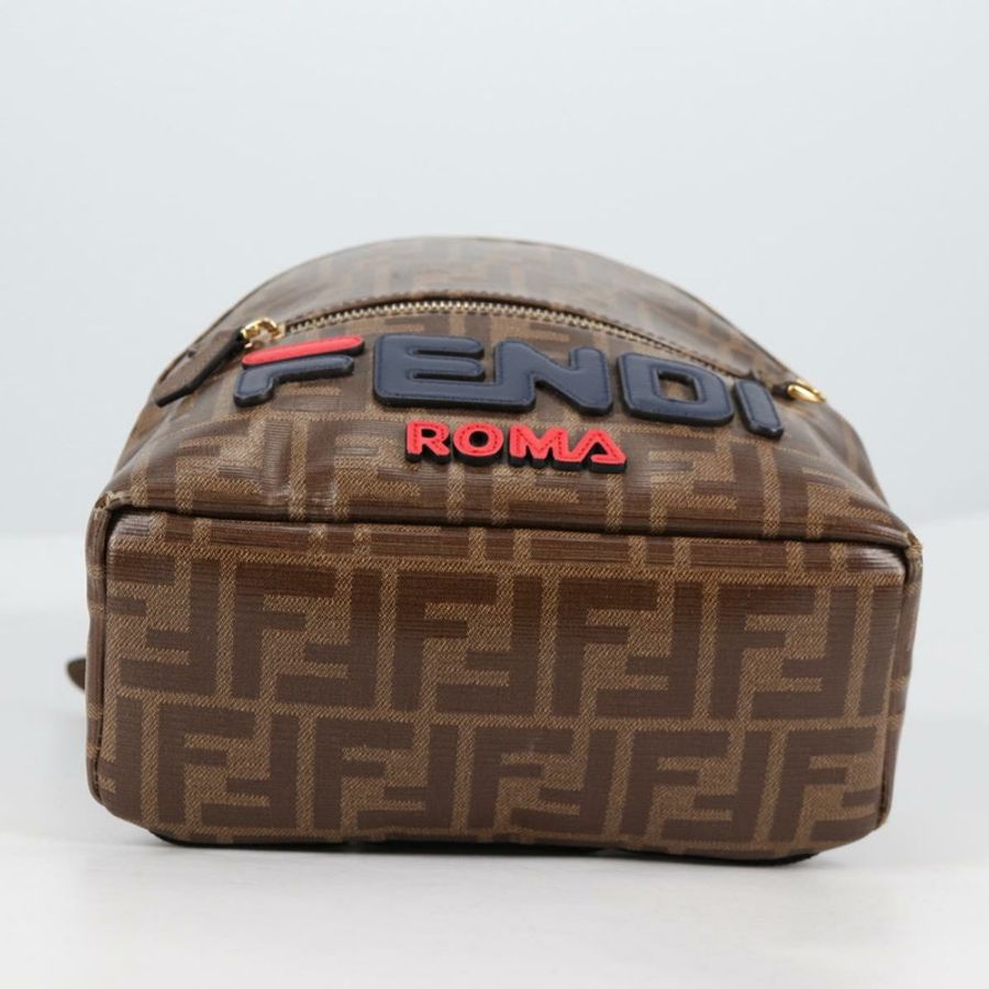 【日本直送】FENDI Zucca 背包 PVC FILA 合作款棕金正品 BA4876-4