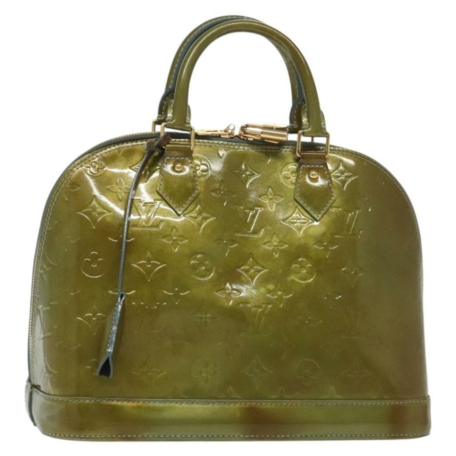 【日本直送】路易威登 Monogram Vernis Alma PM 手提包 Veil Olive M91582 LV Auth 139401-0