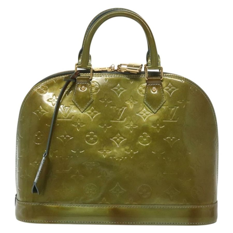【日本直送】路易威登 Monogram Vernis Alma PM 手提包 Veil Olive M91582 LV Auth 139401-12
