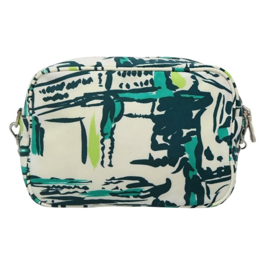 【日本直送】PRADA 鏈條單肩包 尼龍 綠色 銀色 正品 139976-1