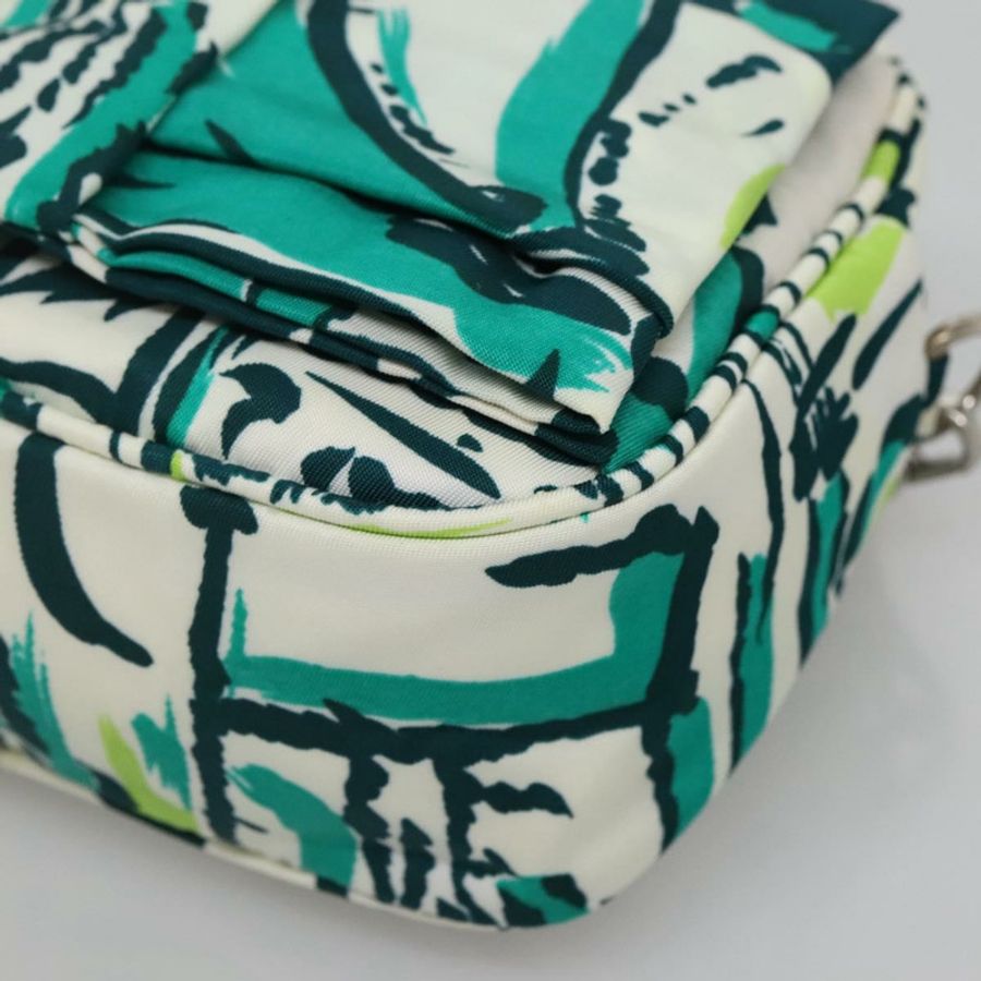 【日本直送】PRADA 鏈條單肩包 尼龍 綠色 銀色 正品 139976-14