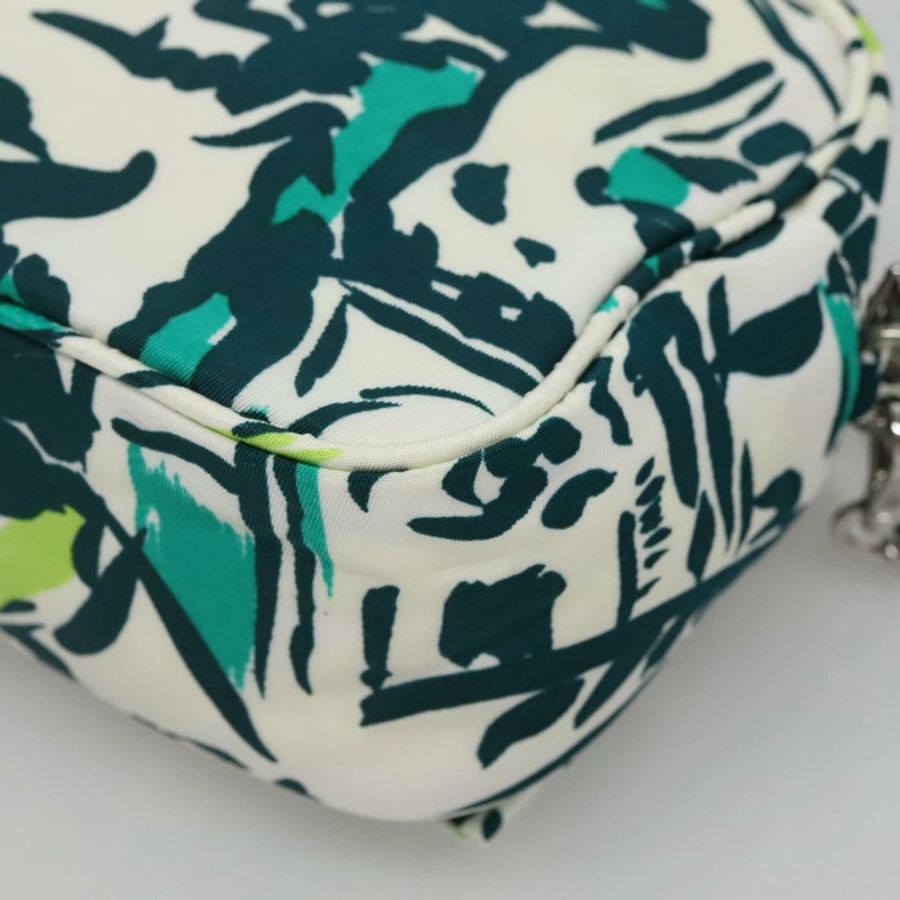 【日本直送】PRADA 鏈條單肩包 尼龍 綠色 銀色 正品 139976-16
