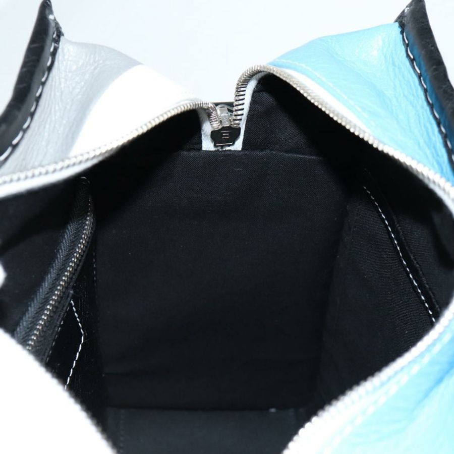 【日本直送】BALENCIAGA 手提包 皮革 兩用 藍灰色 正品 135253M-22
