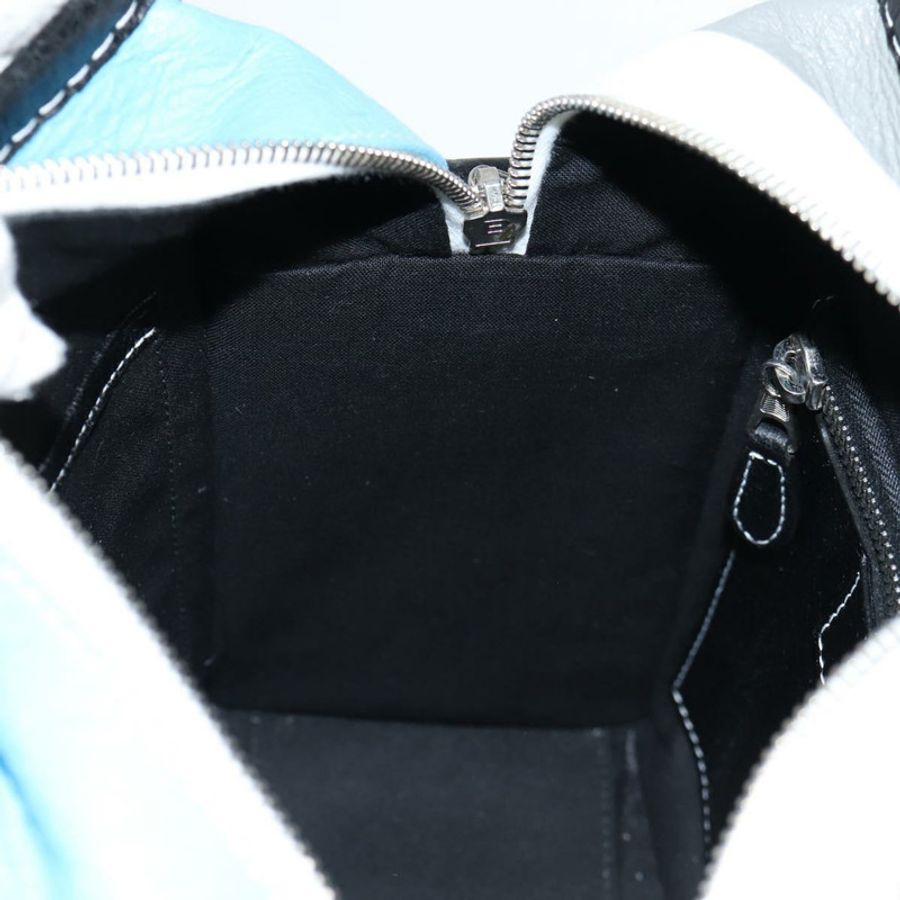 【日本直送】BALENCIAGA 手提包 皮革 兩用 藍灰色 正品 135253M-23