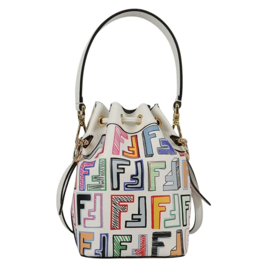 【日本直送】FENDI Zucca帆布迷你Montrezor手提包 2way Multicolor Gold Auth yk19350M-1