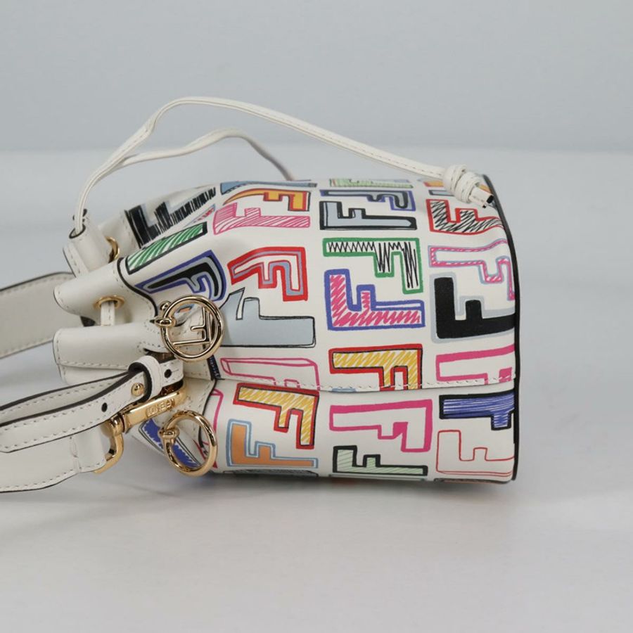 【日本直送】FENDI Zucca帆布迷你Montrezor手提包 2way Multicolor Gold Auth yk19350M-2