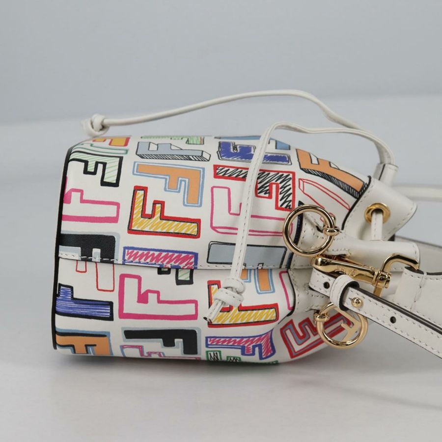 【日本直送】FENDI Zucca帆布迷你Montrezor手提包 2way Multicolor Gold Auth yk19350M-3