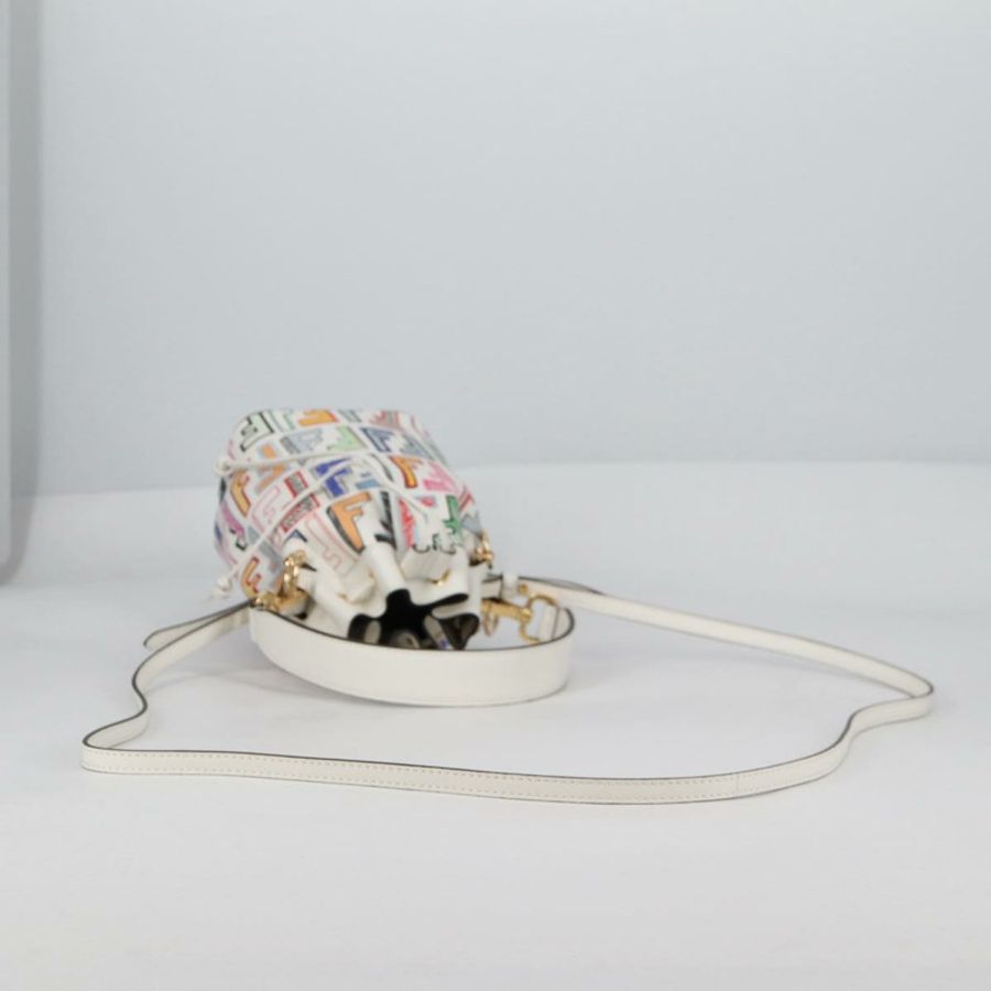 【日本直送】FENDI Zucca帆布迷你Montrezor手提包 2way Multicolor Gold Auth yk19350M-7