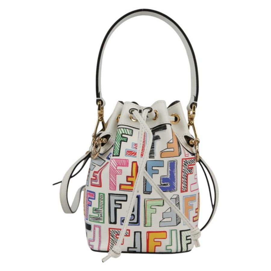 【日本直送】FENDI Zucca帆布迷你Montrezor手提包 2way Multicolor Gold Auth yk19350M-12