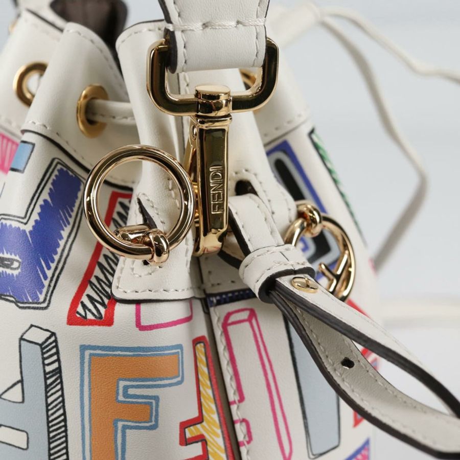 【日本直送】FENDI Zucca帆布迷你Montrezor手提包 2way Multicolor Gold Auth yk19350M-17