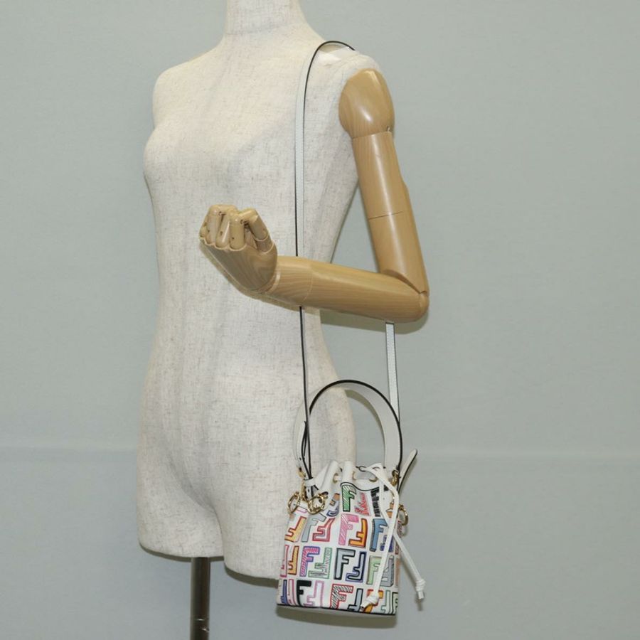 【日本直送】FENDI Zucca帆布迷你Montrezor手提包 2way Multicolor Gold Auth yk19350M-22