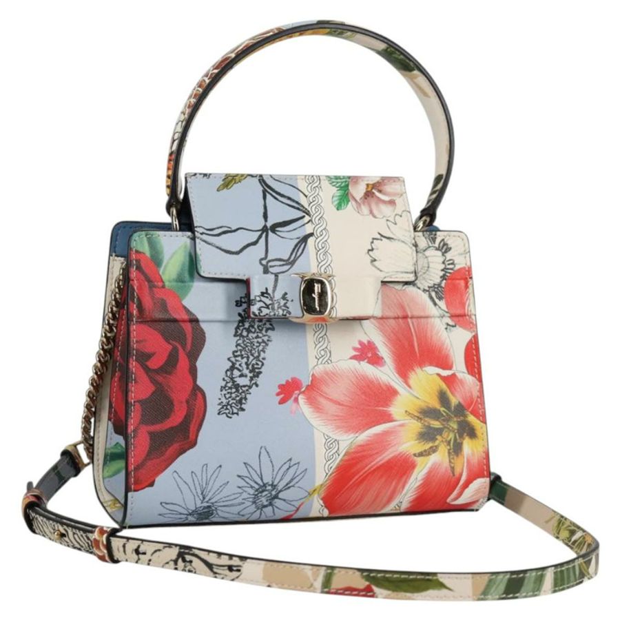 【日本直送】Salvatore Ferragamo Vala 手提包 皮革 2way Multicolor Auth SW1489V-0