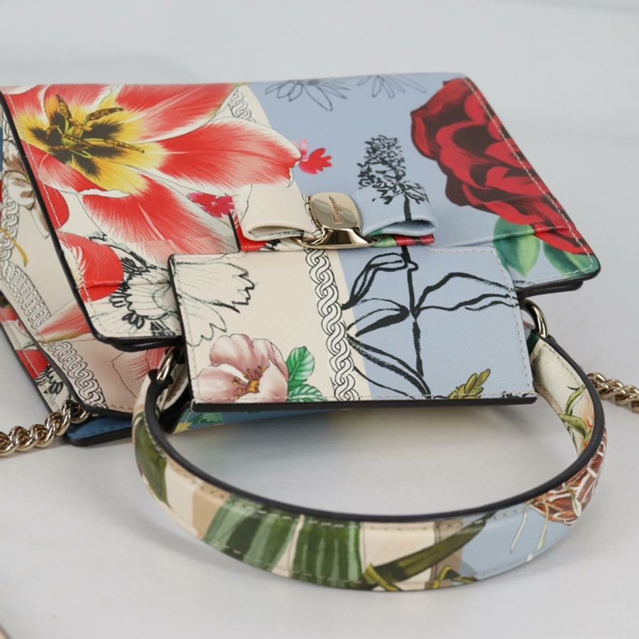 【日本直送】Salvatore Ferragamo Vala 手提包 皮革 2way Multicolor Auth SW1489V-5
