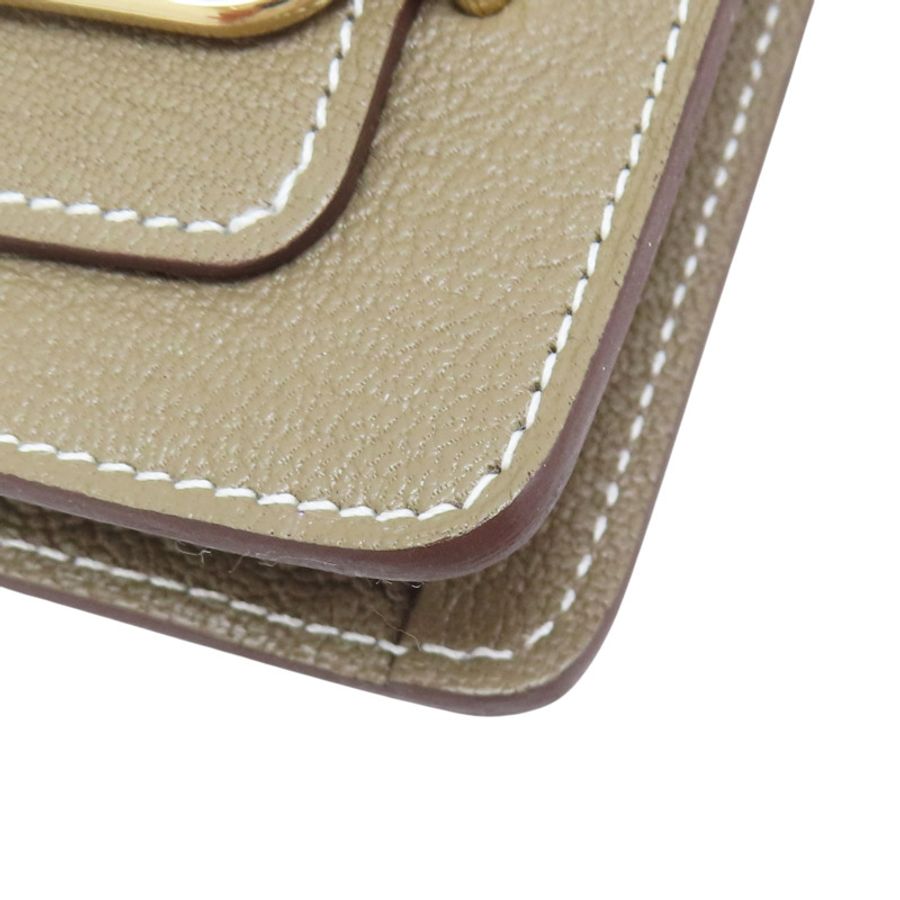 大象灰山羊皮 Roulis Slim Wallet 零錢包 B刻版【HERMES 愛馬仕】 B刻/Etoupe-10