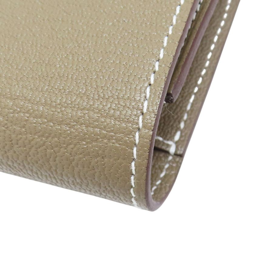 大象灰山羊皮 Roulis Slim Wallet 零錢包 B刻版【HERMES 愛馬仕】 B刻/Etoupe-12