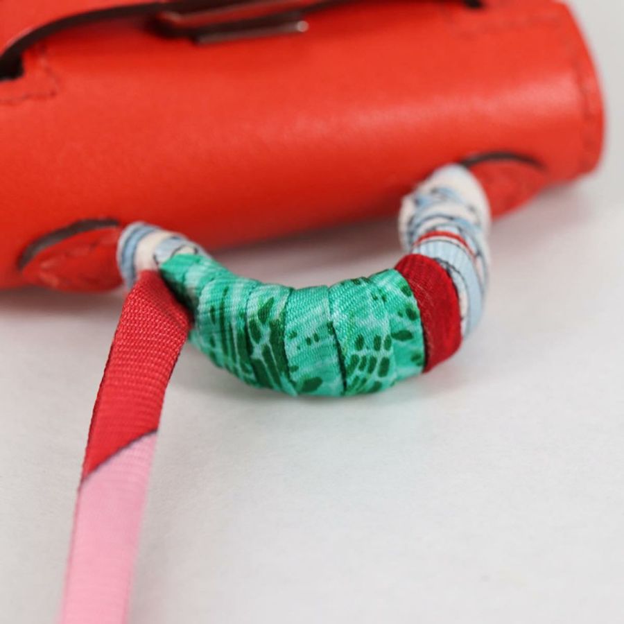 【日本直送】愛馬仕 (HERMES) 迷你凱莉包掛飾 皮革 橙色 正品 141175SM-6