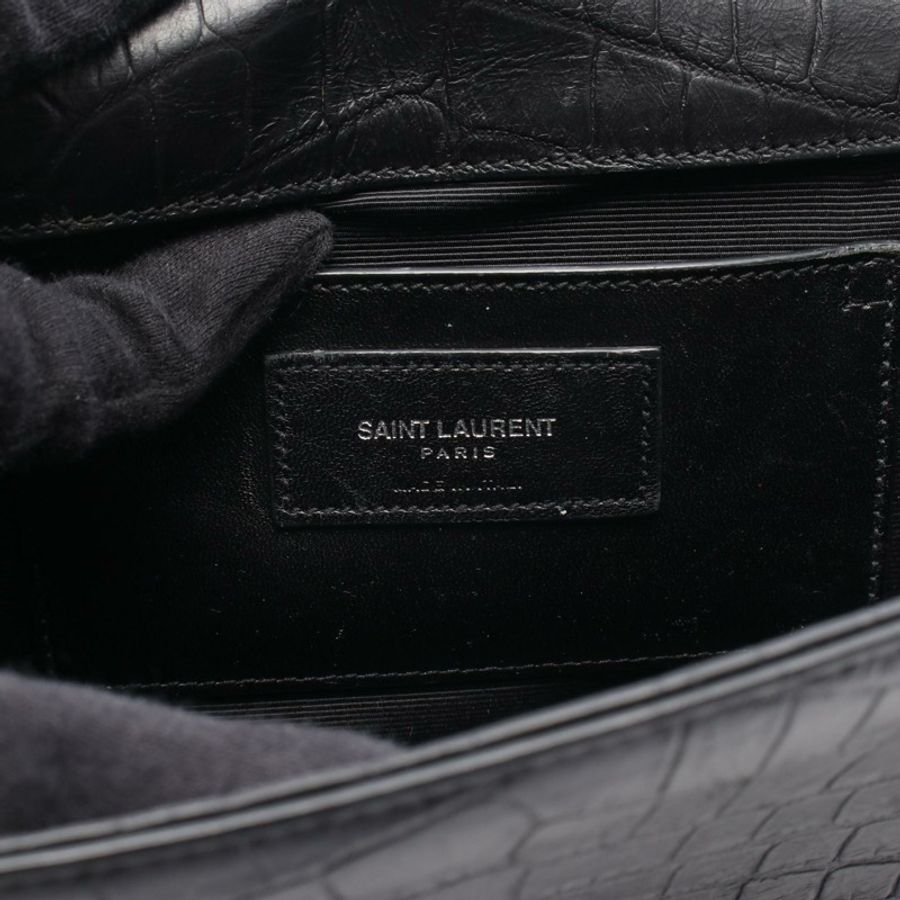 SAINT LAURENT PARIS kate 流蘇中型單肩包 皮革 黑色 二手 女士-3