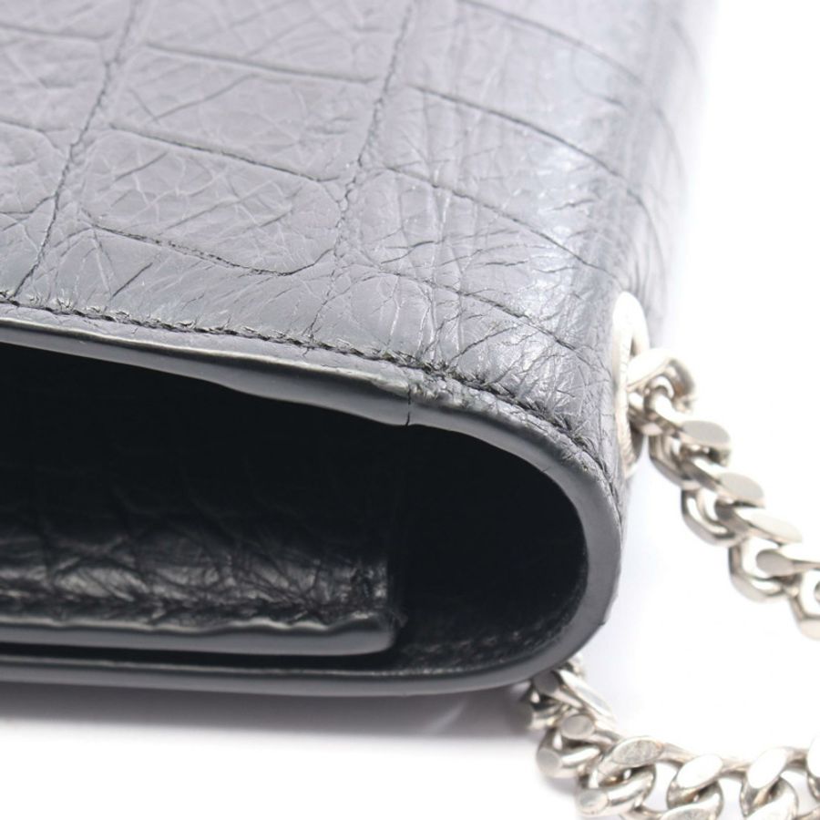 SAINT LAURENT PARIS kate 流蘇中型單肩包 皮革 黑色 二手 女士-7