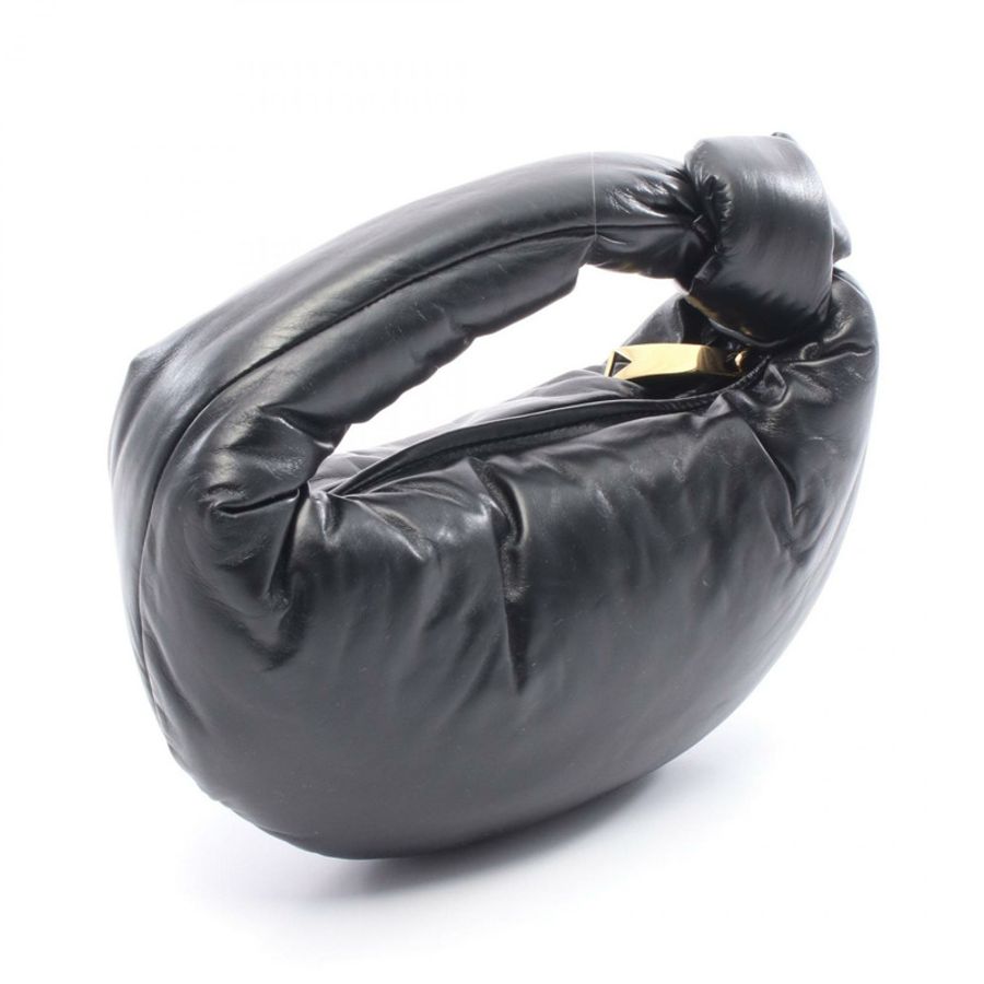 BOTTEGA VENETA 迷你 Jodie 手提包 717508V2FN01019 黑色皮革 全新 女士-1