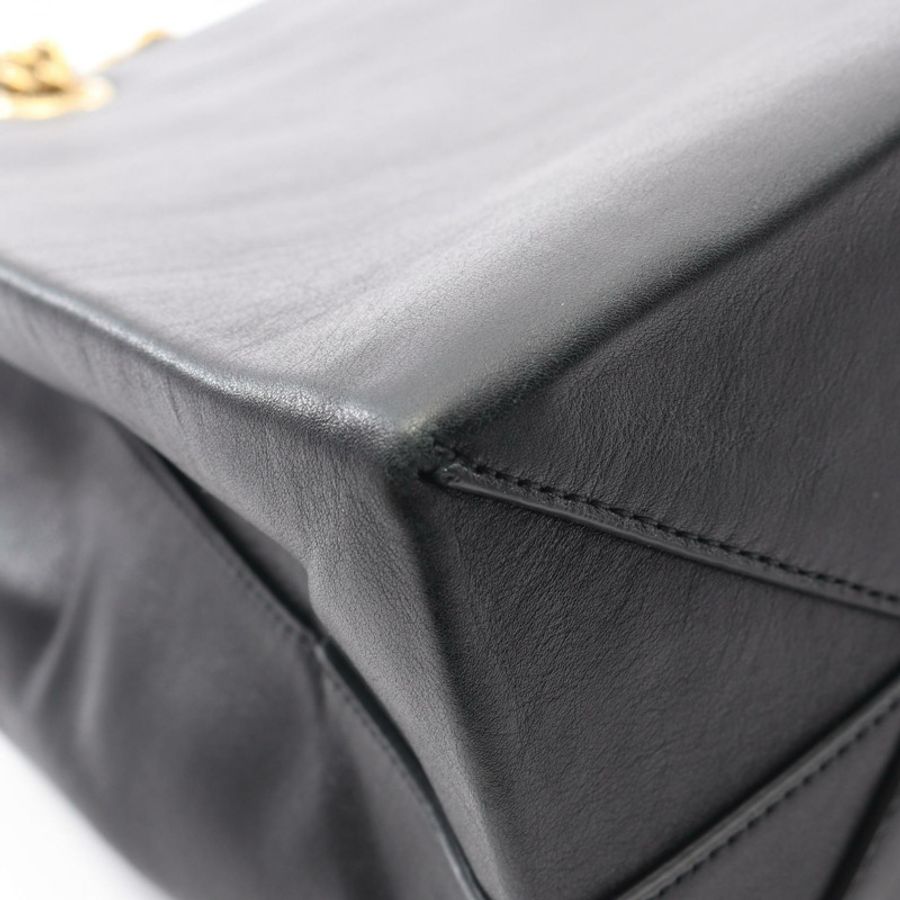 BALENCIAGA DUTY FREE 中型鏈條單肩托特包 760013 皮革 黑色 二手-5