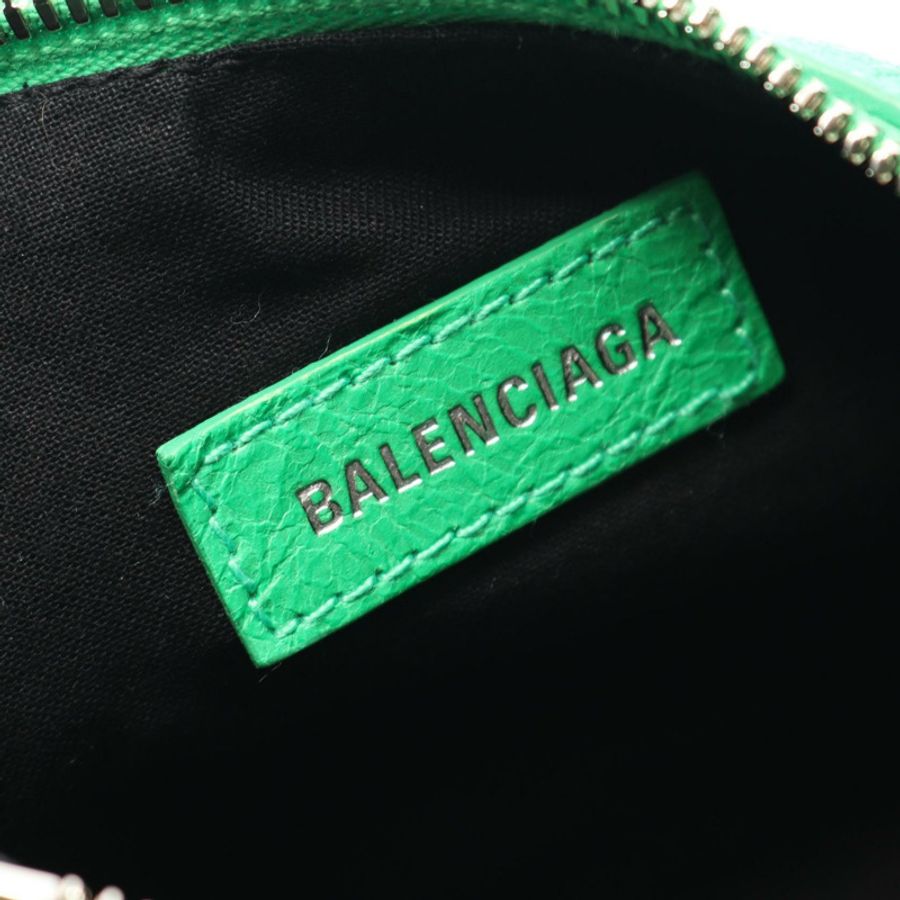 BALENCIAGA LE CAGOLE 單肩包,皮革材質,綠色,二手,女士款-3