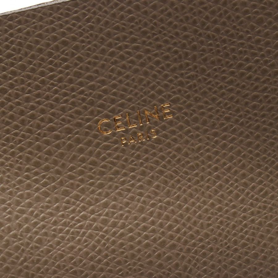 CELINE Vertical Small Cabas 手提單肩斜背包,棕色皮革,二手女款-3