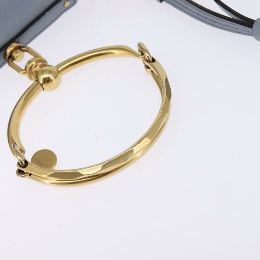 【日本直送】Chloe Nile 手提包 皮革 兩用 淺藍色 金色 正品 142867-6