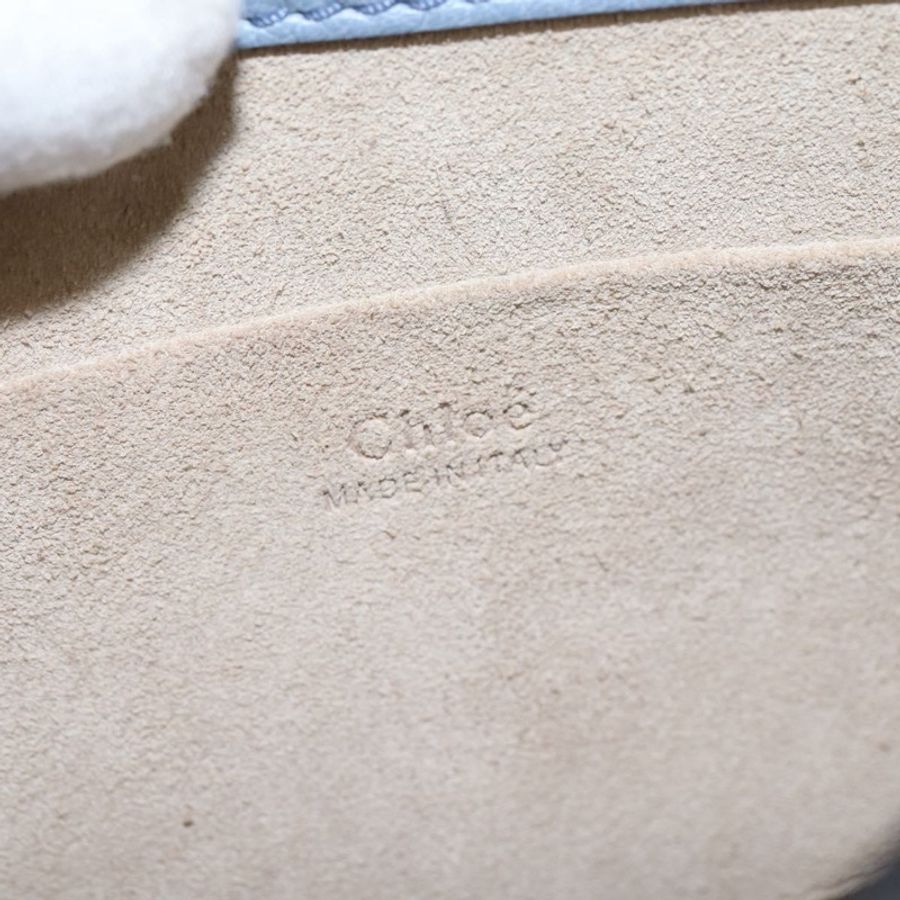 【日本直送】Chloe Nile 手提包 皮革 兩用 淺藍色 金色 正品 142867-19