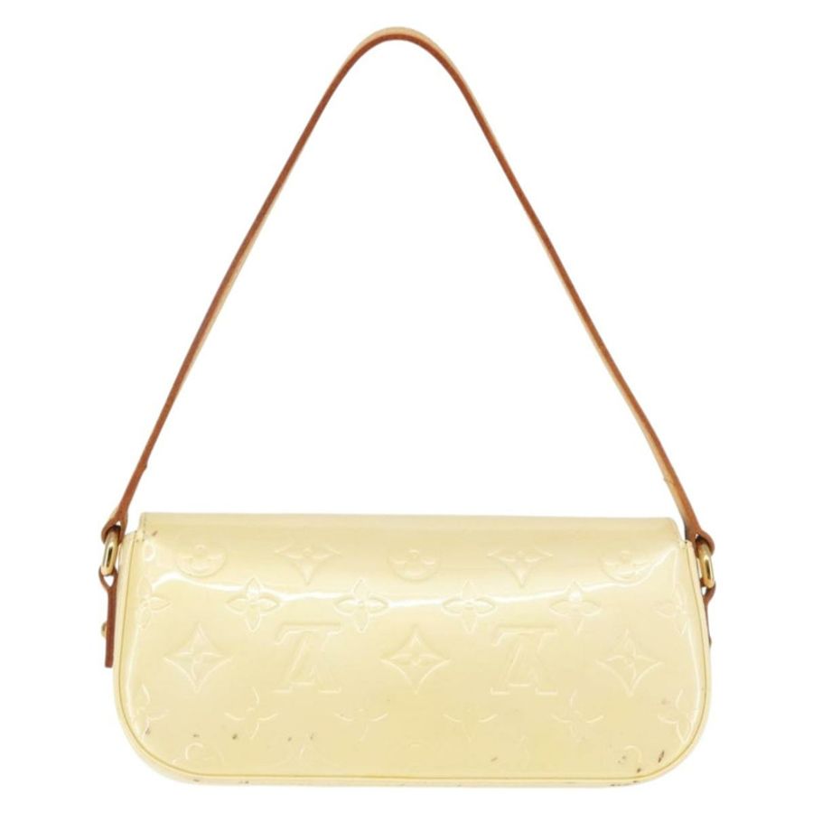 【日本直送】路易威登 Monogram Vernis Malibu Street Bag Perle M91507 LV Auth 142836-1