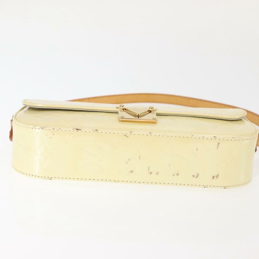 【日本直送】路易威登 Monogram Vernis Malibu Street Bag Perle M91507 LV Auth 142836-4
