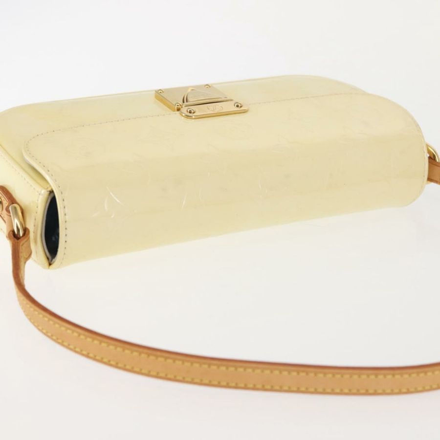 【日本直送】路易威登 Monogram Vernis Malibu Street Bag Perle M91507 LV Auth 142836-5