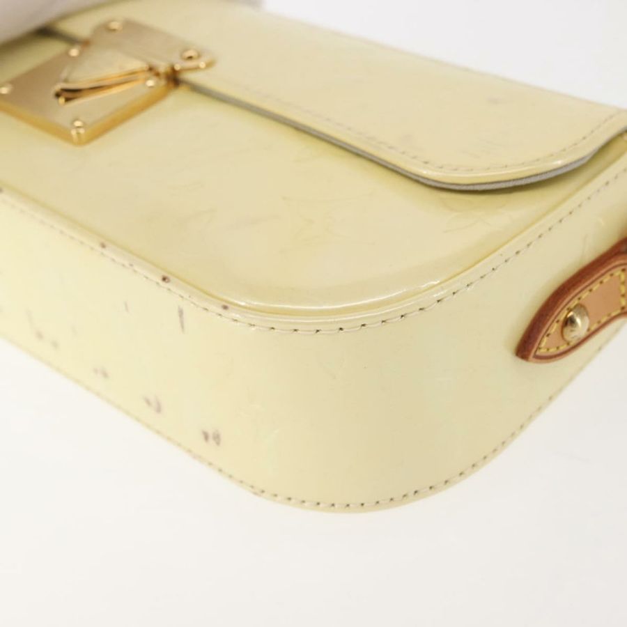 【日本直送】路易威登 Monogram Vernis Malibu Street Bag Perle M91507 LV Auth 142836-8