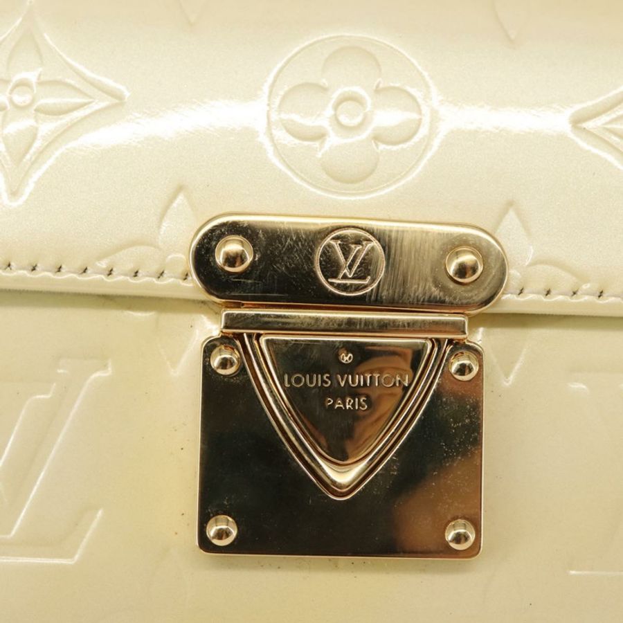 【日本直送】路易威登 Monogram Vernis Malibu Street Bag Perle M91507 LV Auth 142836-16