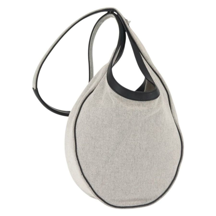 【日本直送】愛馬仕 Sac Luco MM 單肩包 帆布 皮革 灰色 黑色 銀色 正品 bs29413-0
