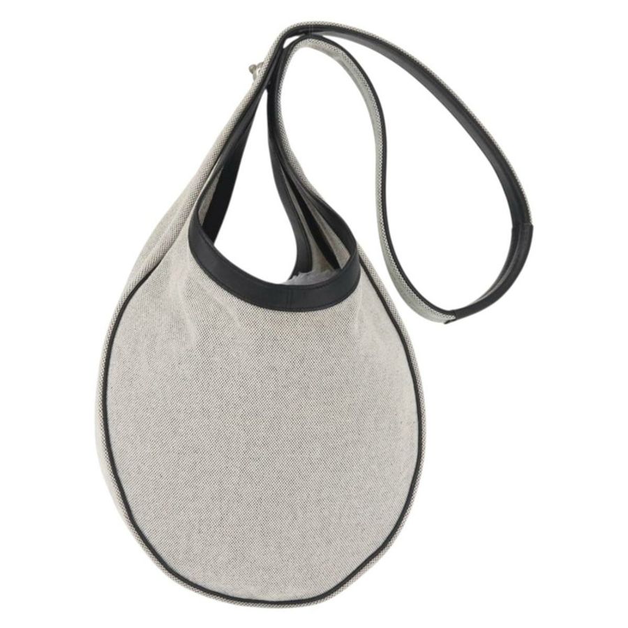 【日本直送】愛馬仕 Sac Luco MM 單肩包 帆布 皮革 灰色 黑色 銀色 正品 bs29413-1