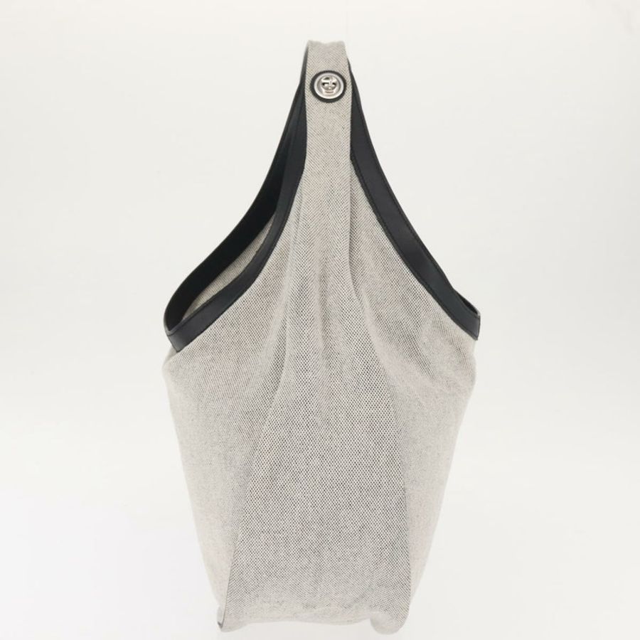 【日本直送】愛馬仕 Sac Luco MM 單肩包 帆布 皮革 灰色 黑色 銀色 正品 bs29413-2