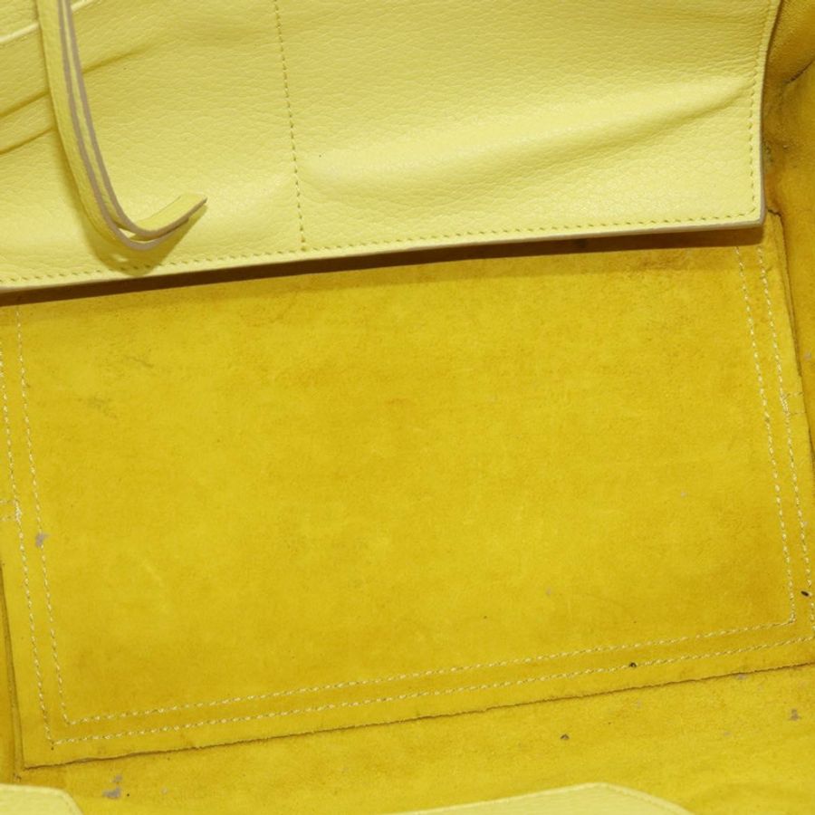 【日本直送】CELINE 泰國迷你手提包 皮革 黃色 金色 正品 BA5808-10