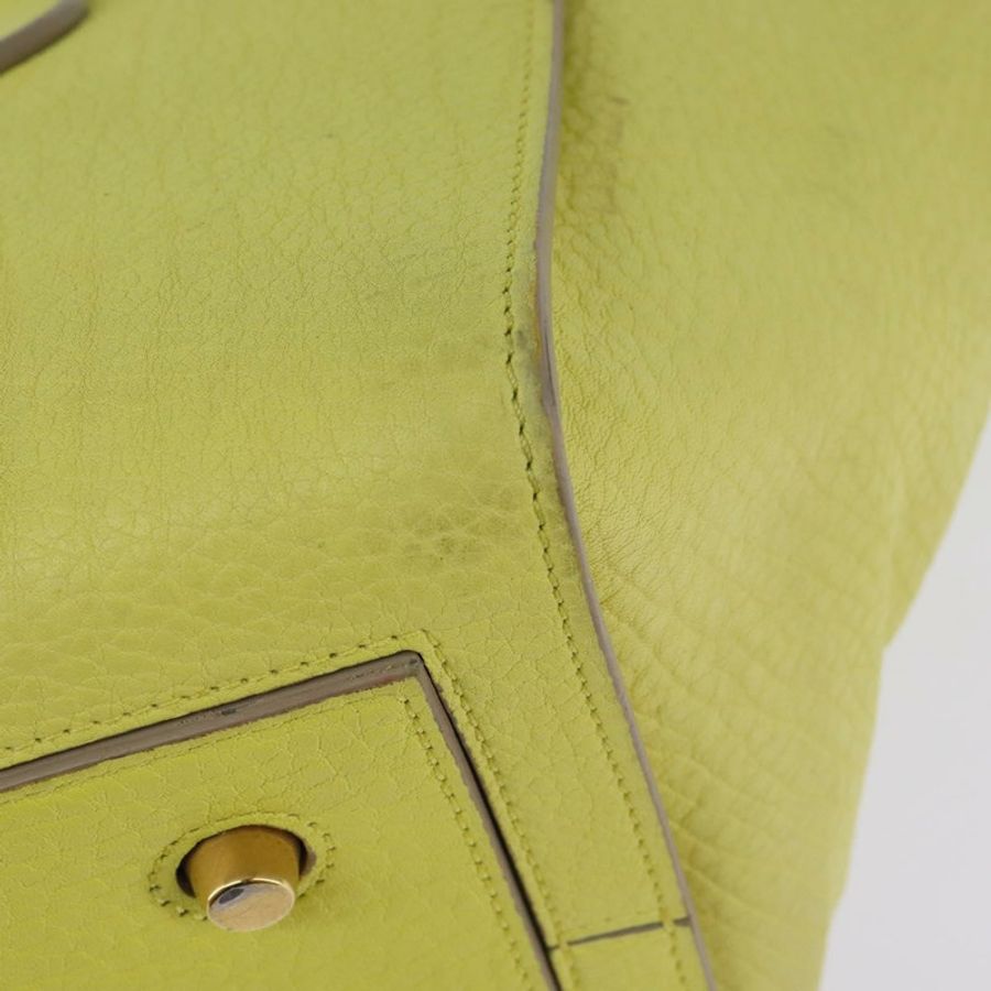 【日本直送】CELINE 泰國迷你手提包 皮革 黃色 金色 正品 BA5808-15