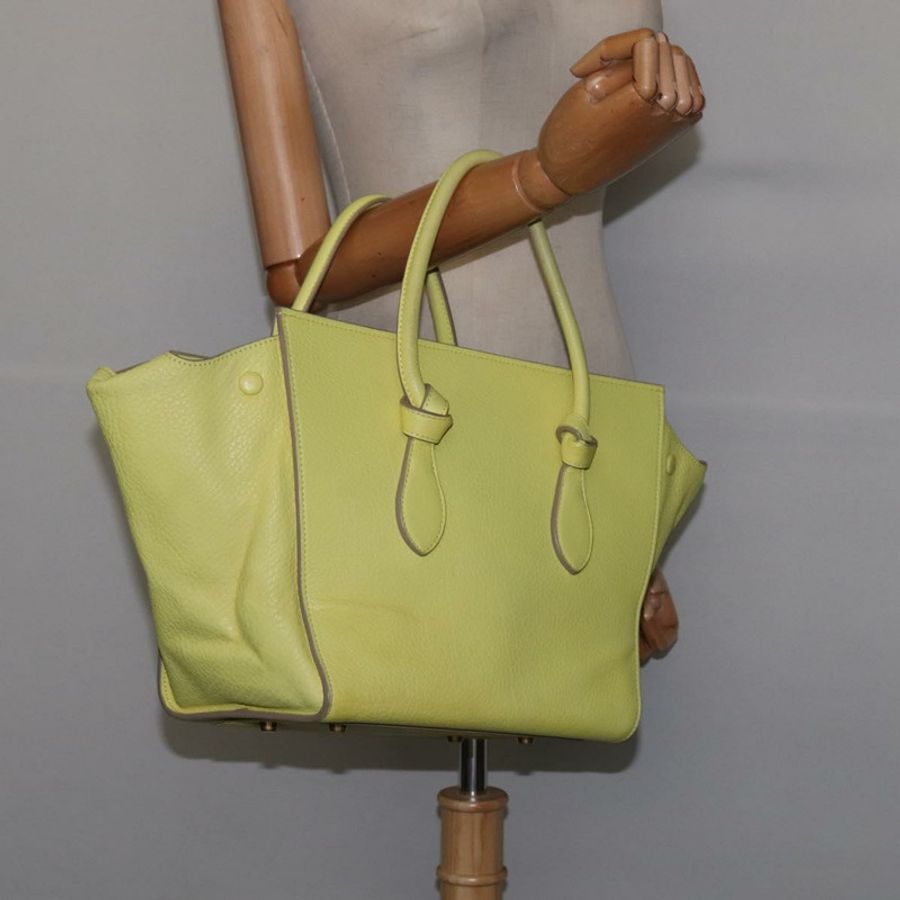 【日本直送】CELINE 泰國迷你手提包 皮革 黃色 金色 正品 BA5808-20