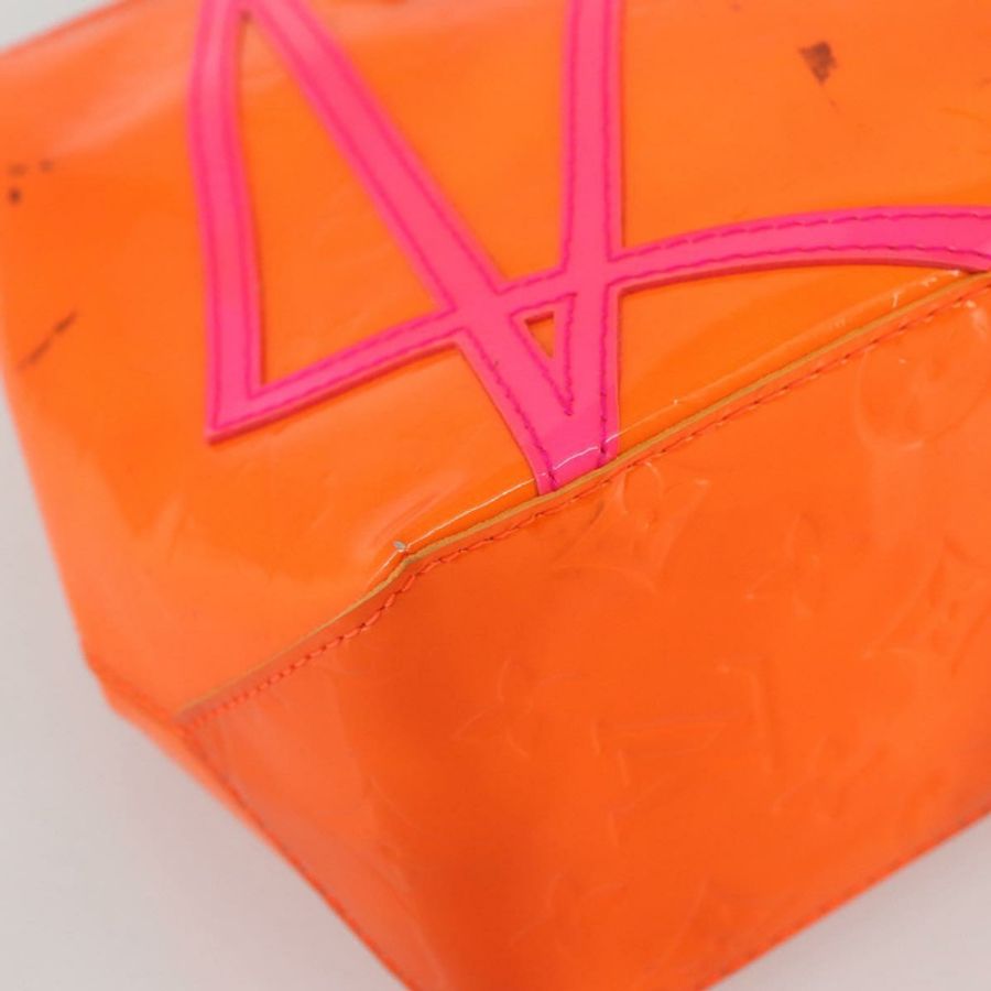 【日本直送】路易威登 Monogram Vernis Fluo Reade PM 手袋 粉紅色 橘色 M91903 正品 143574-14
