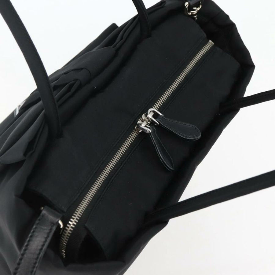 【日本直送】PRADA 尼龍雙肩手提包 黑色 銀色 正品 139041V-5