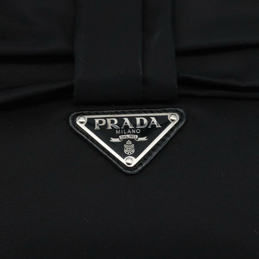 【日本直送】PRADA 尼龍雙肩手提包 黑色 銀色 正品 139041V-18