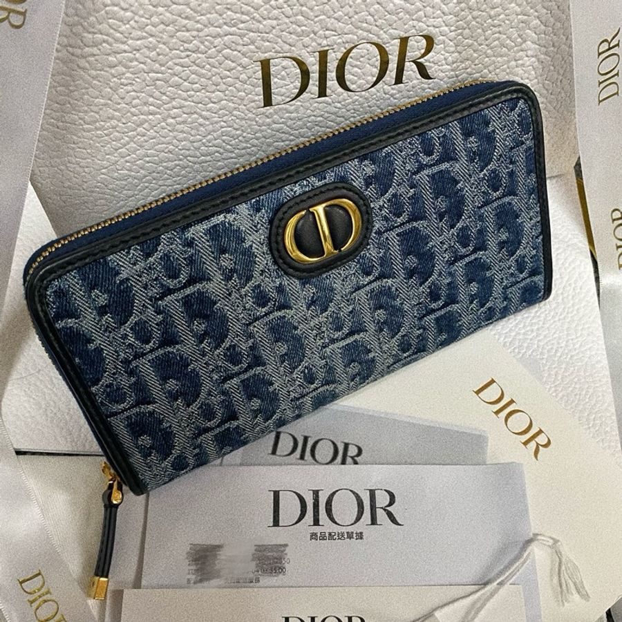 全新DIOR 30 Montage Voyagur 藍色 限定長夾(slid)-0