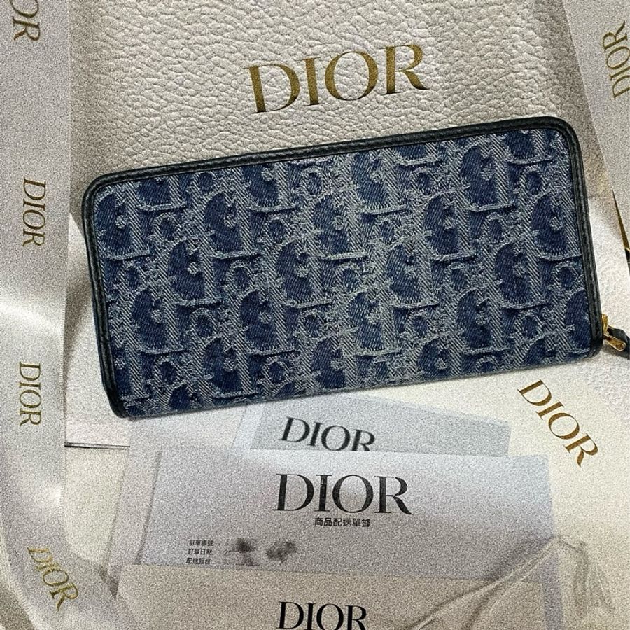 全新DIOR 30 Montage Voyagur 藍色 限定長夾(slid)-2