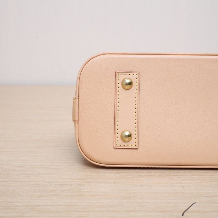 LOUIS VUITTON ALMA貝殼包BB23.5老花PVC晶片肩背包-2
