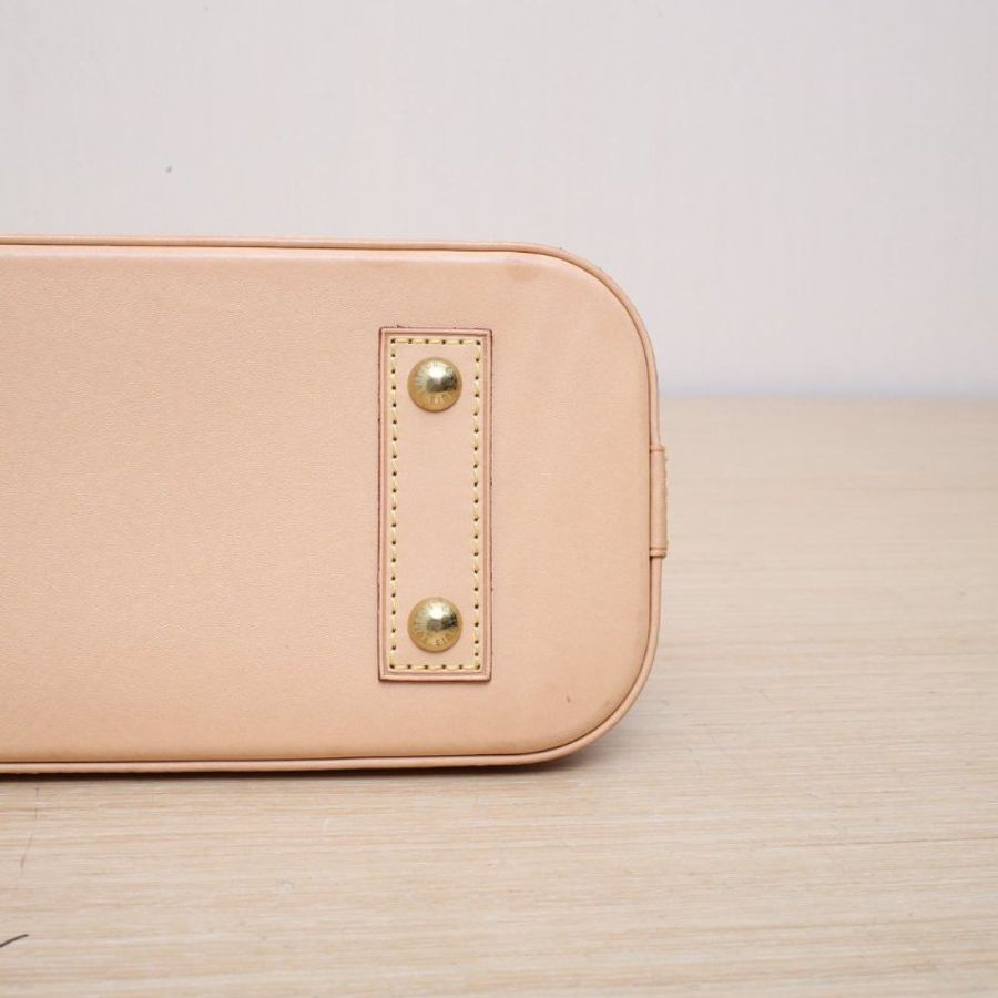 LOUIS VUITTON ALMA貝殼包BB23.5老花PVC晶片肩背包-3