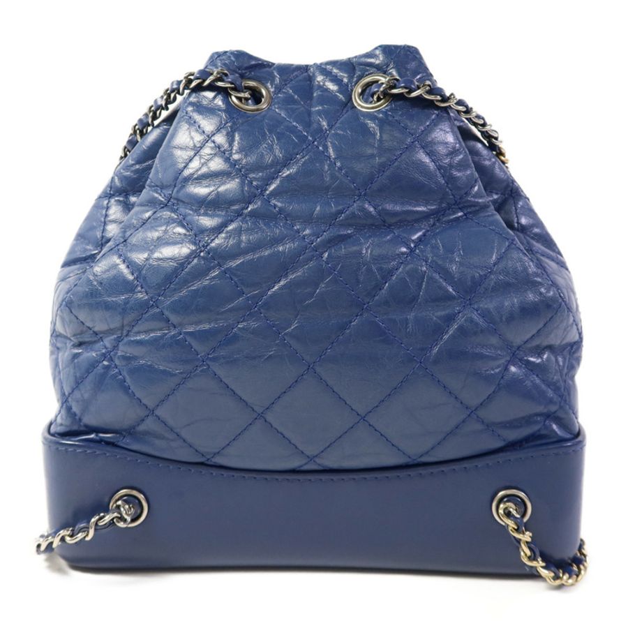 CHANEL 【激減優惠】牛皮皮革Gabrielle Backpack銀扣背包-1