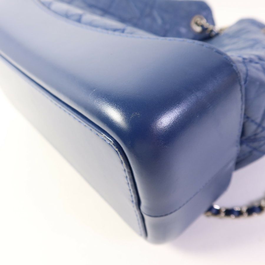 CHANEL 【激減優惠】牛皮皮革Gabrielle Backpack銀扣背包-10