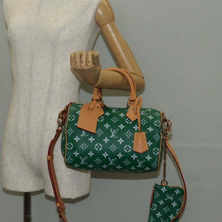 【日本直送】路易威登 Monogram Speedy P9 Bandouliere 25 手袋 綠色 M24423 LV 正品 139047SM-36